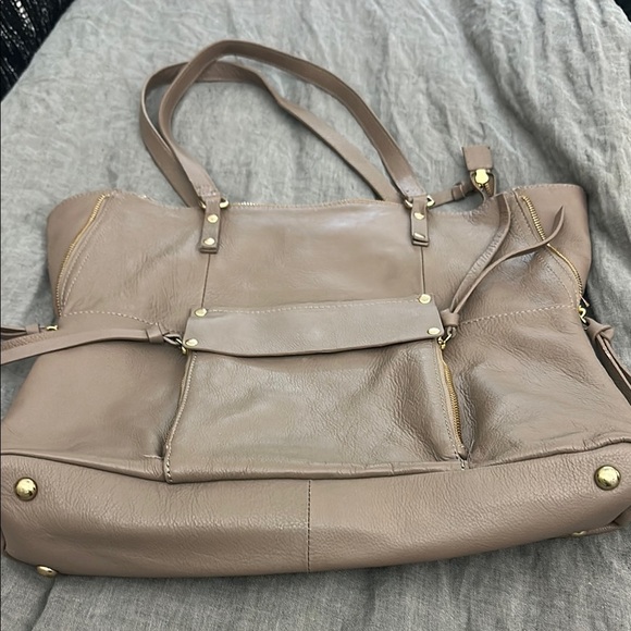 Kooba Taupe Leather Tote Bag - Picture 1 of 5